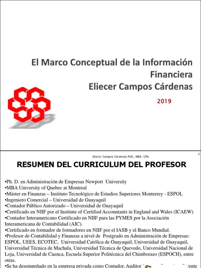 El Marco Conceptual de La Informacion Financiera normas