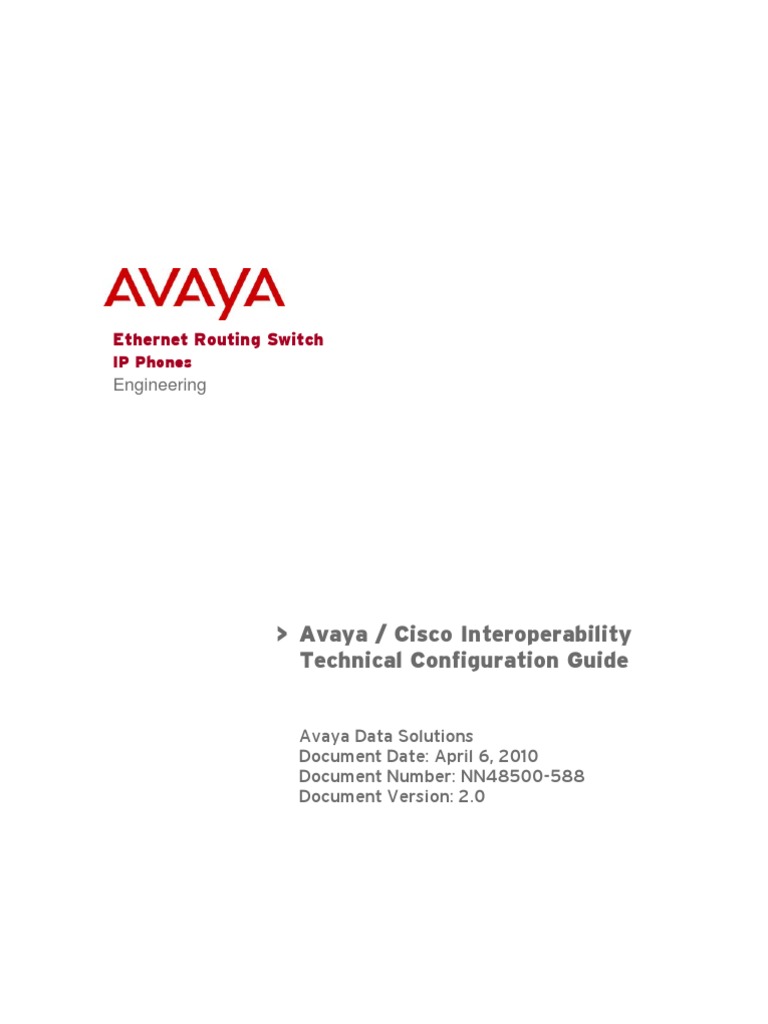 Avaya - Cisco Interoperability Technical Config Guide | PDF ...