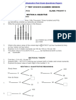 Primary Six Mathematics Past Exam Questions Papers