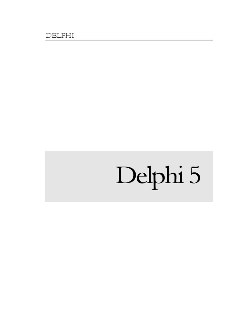 Programação Orientada a Objetos em Delphi Compilado com base