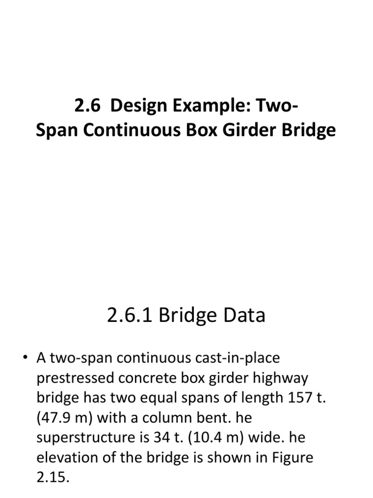 Two-Span Box Girder Bridge Design | PDF | Structural Load | Civil ...