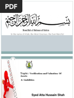 Verification and Valuation of Assets and Liabilities