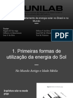 Histórico Do Aproveitamento Da Energia Solar No Brasil e No Mundo