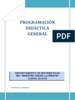 Programación Matemáticas 2019-20