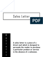 Sales Letter 