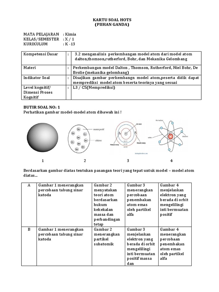 Kartu Soal Kimia Hots