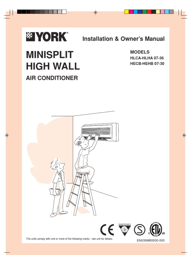 YORK AC Split Units HEHB Manual Air Conditioning Hvac
