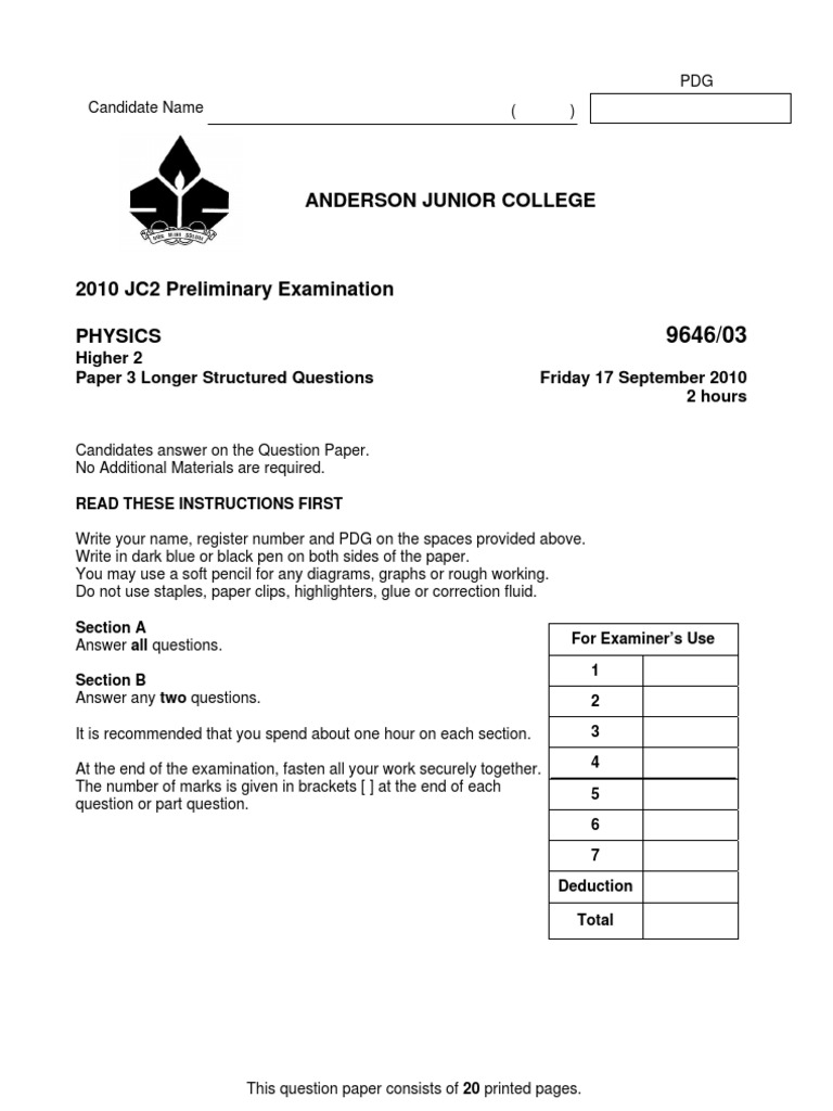 JC Physics Exam Paper | PDF | Momentum | Loudspeaker