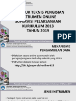 Petunjuk Teknis Pengisian Instrumen Online Supervisi Pelaksanaan Kurikulum 2013 Tahun 2019 PDF