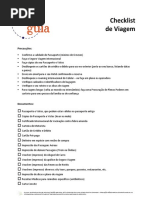 Vou Sem Guia Checklist de Viagem