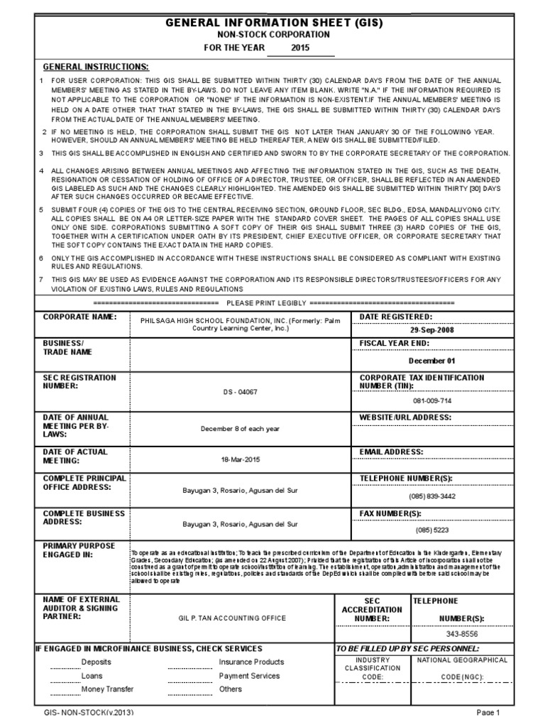 Gis 2015 | Download Free PDF | Securities (Finance) | U.S. Securities ...