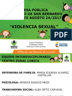Presentacion Cz Lorica Violencia Sexual - 24 Agosto de 2017