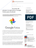 Google Lança Recursos de Edição No Aplicativo Google Fotos Para Android