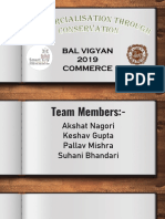 Bal Vigyan 2019 Commerce Project on Heritage Conservation