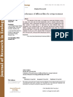 Evaluation of The Performance of Different Filters For Sewage Treatment