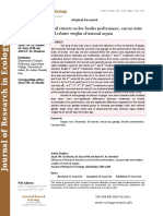 Influence of Herbal Oil Extracts On Live Broiler Performance, Carcass Traits and Relative Weights of Internal Organs