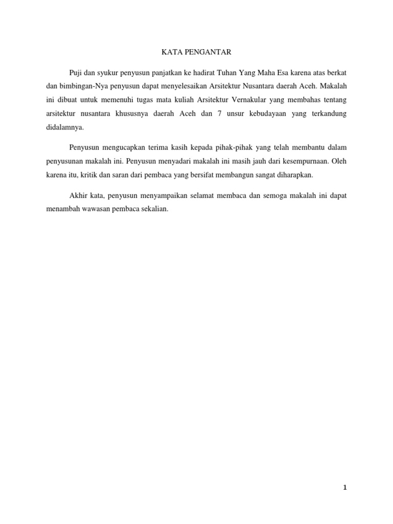 Arsitektur Vernakular Aceh Pdf