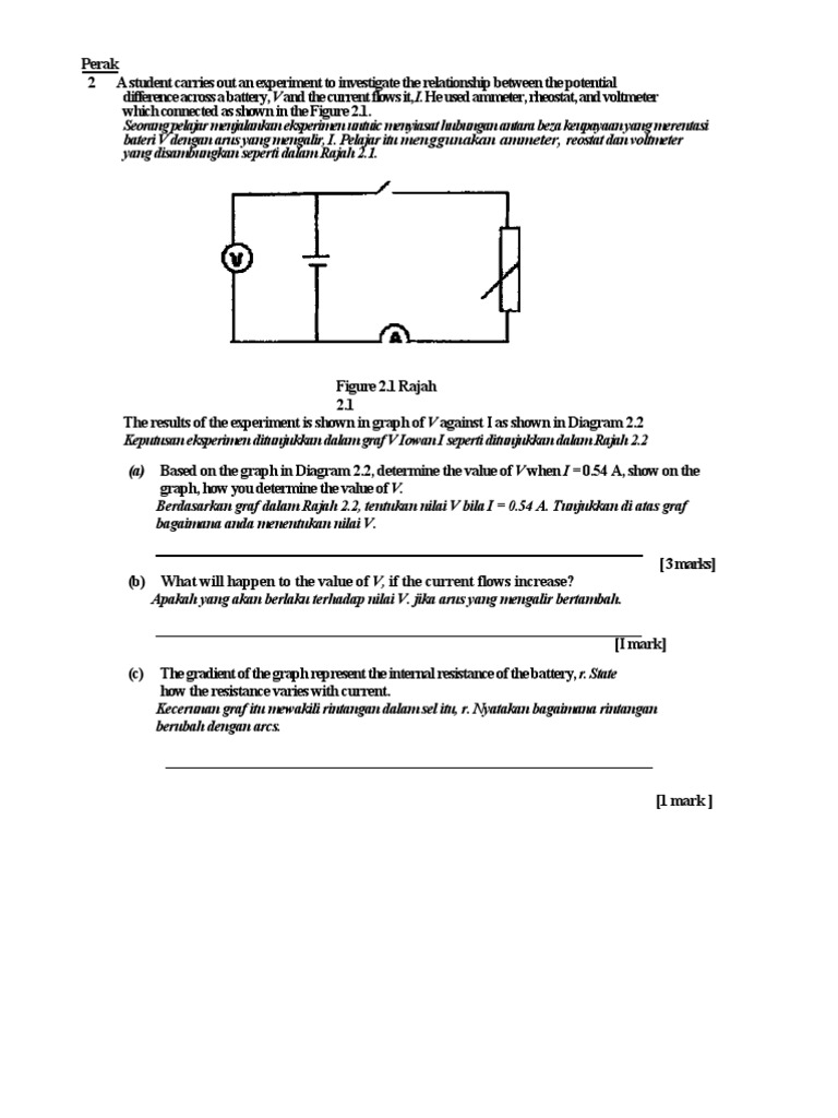 Ramalan Spm 2010 Fizik Analisa Trial Kertas 3 Soalan 2 2010 Pdf Kuantitas Fisik Rekayasa Listrik