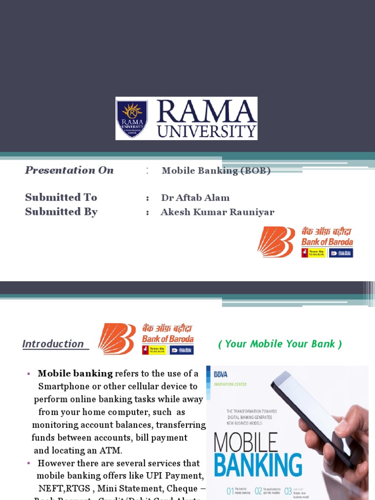 BOB Mobile Banking Overview and Services | PDF | Banks | Credit Card