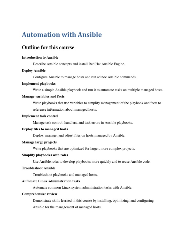 Automation With Ansible | PDF