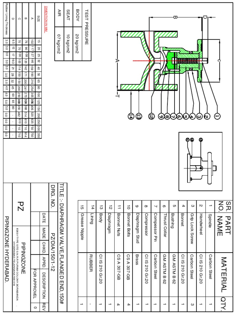 Diaphragm Valve PDF Valve Screw