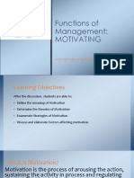 Motivating Functions of Management