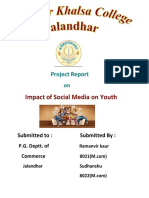 IMPACT OF SOCIAL MEDIA ON YOUTH 