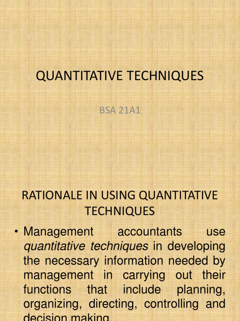Quantitative Techniques in Decision Making | PDF | Decision Theory ...