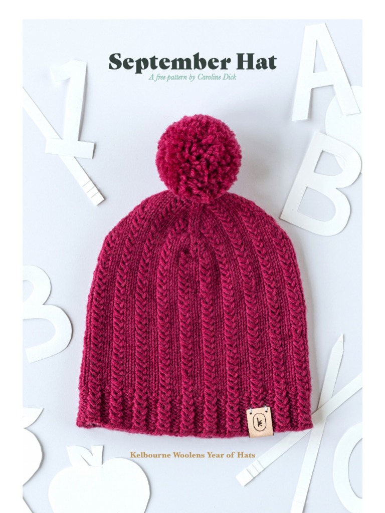 Year of Hats September Hat | PDF | Yarn | Gauge (Knitting)