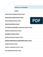 Project Topics and Materials by Departments