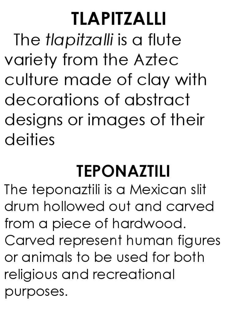 Tlapitzalli: Ancient Aztec Flute | PDF | Musical Instruments | Guitars