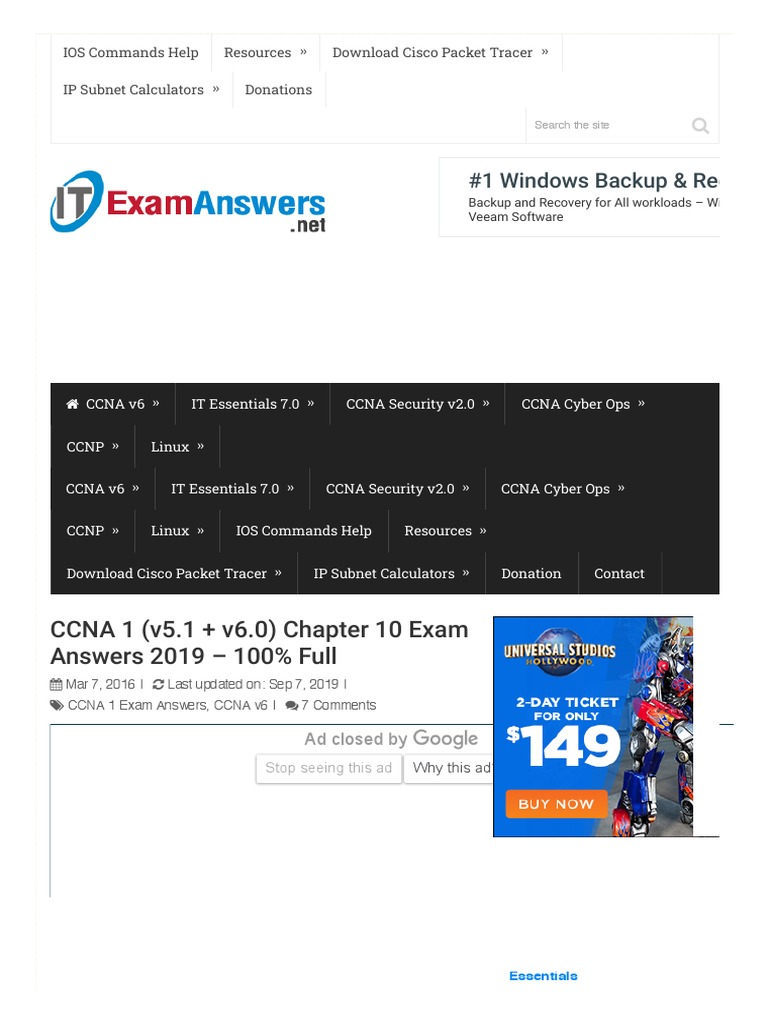 Ccna 1 Answers Chapter 10
