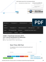 CCNA 1 Final Exam Answers 2019 (v5.1+v6.0) Introduction to Networks