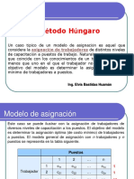 El método húngaro de asignación óptima