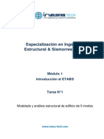 IT - ESP - M1 - Tarea N°1 - Modelado y Análisis Estructural - Edificio 5N PDF