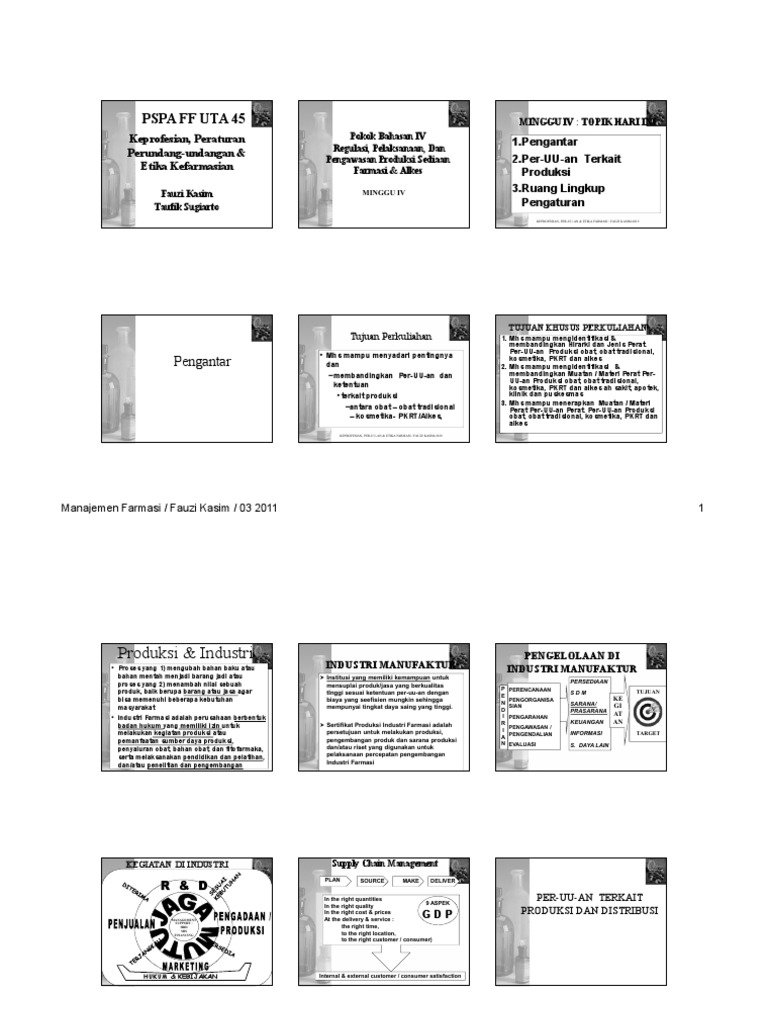 Regulasi dan Etika Manajemen Farmasi | PDF