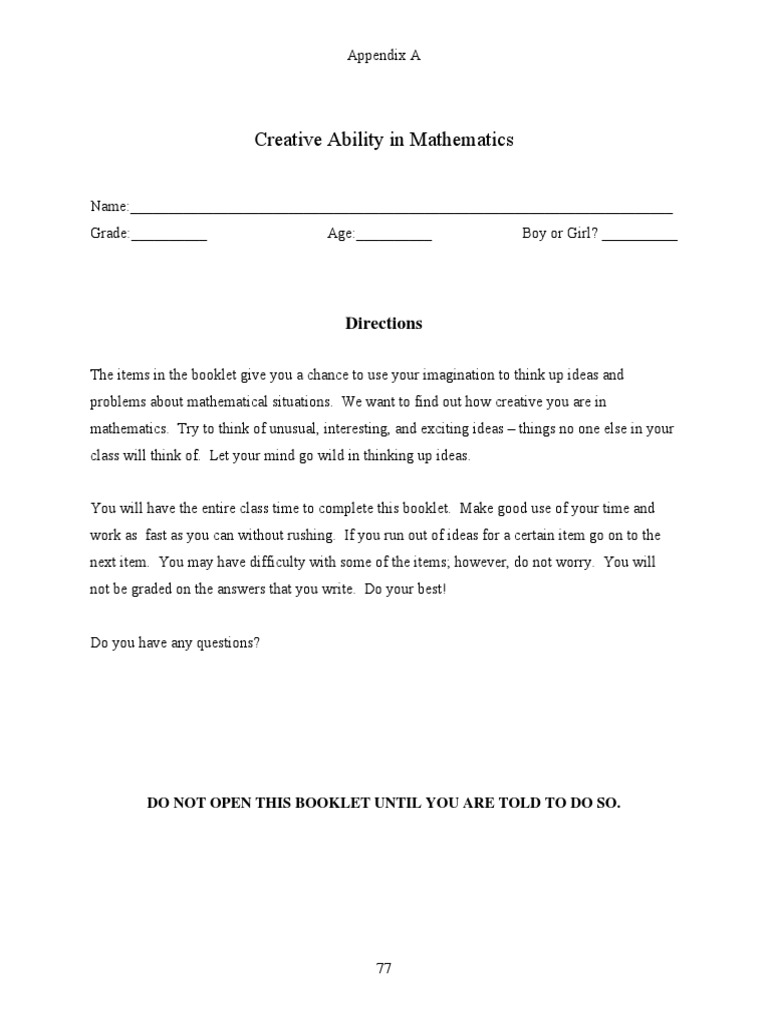Creative Math Problem Solving Activities | PDF | Line (Geometry) | Geometry