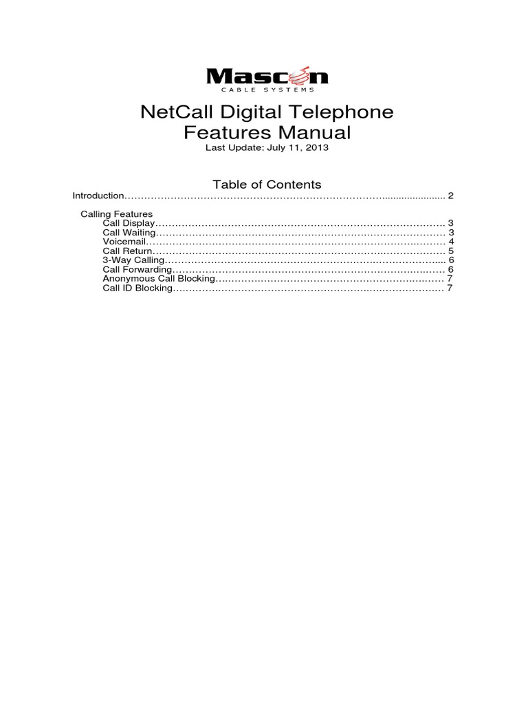 Netcall Manual Download Free PDF Telephone Call Voicemail