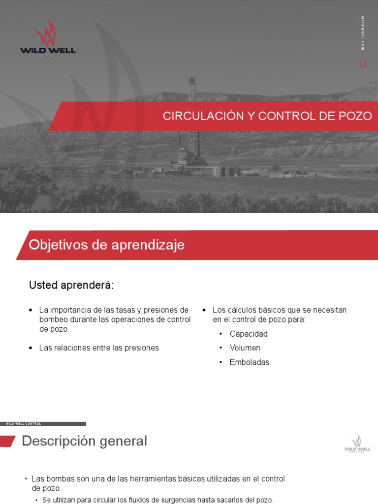 Circulation and Well Control Esp PDF | PDF | Bomba | Presión