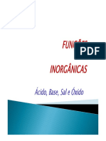 Funcoes Inorganicas ÀCIDO, BASE, SAL E ÓXIDO