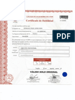 Certificado de Habilitacion Cip