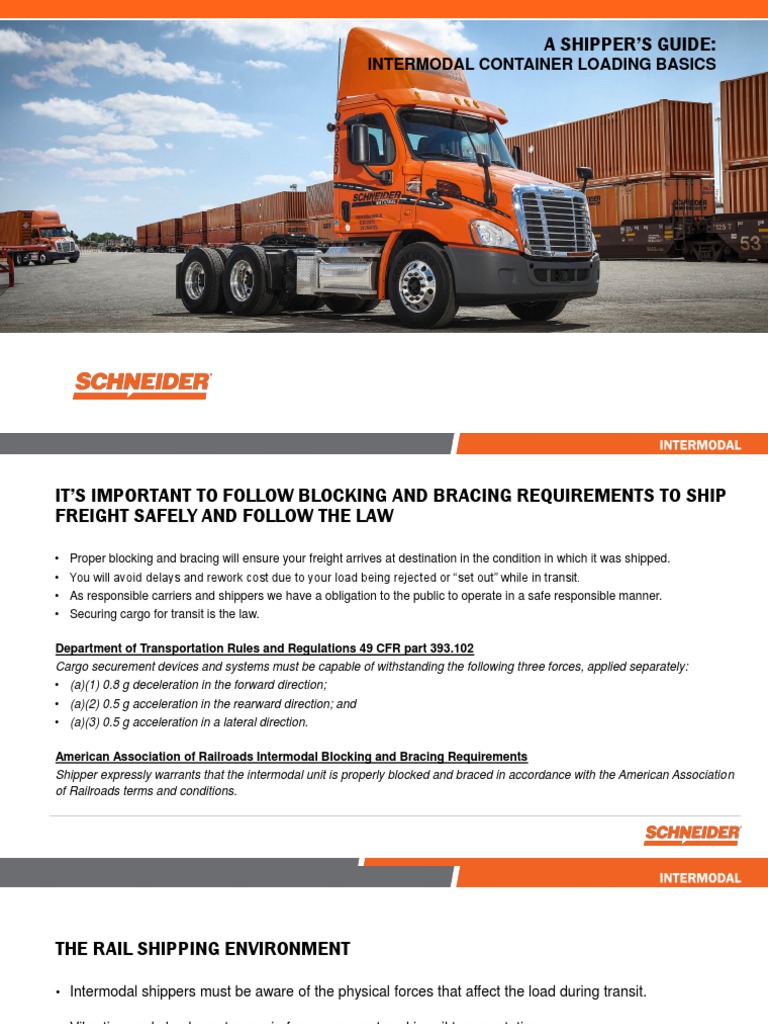Intermodal Container Loading Guide | PDF | Cargo | Pallet