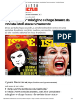 O _jornalismo_ Misógino e Chapa Branca Da Revista IstoÉ Ataca Novamente - Socialista Morena