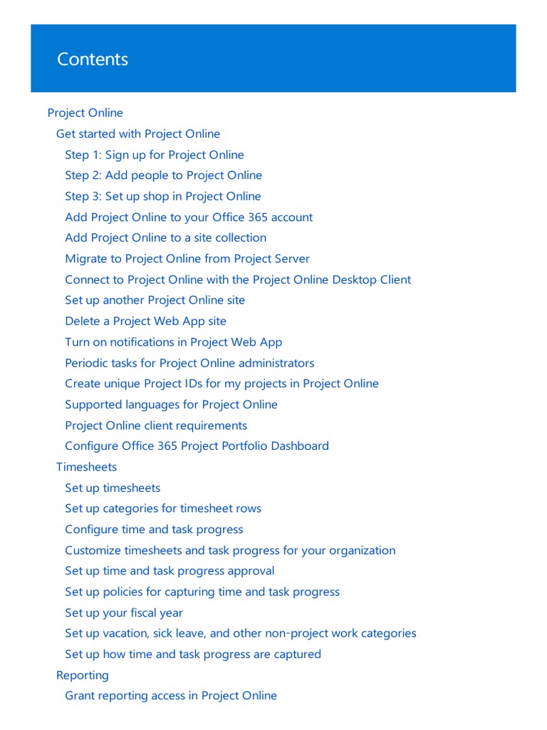 Project Online Service Description | PDF | Office 365 | Microsoft Office