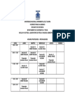 Horarios Secciones Semestre 2019-3 Laboratorio de Fisica II