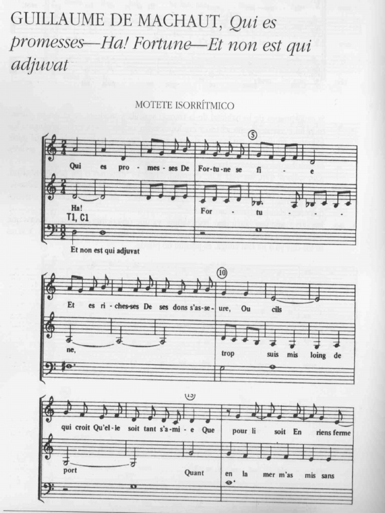 Guillaume De Machaut Motete Pdf