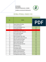 Zonas Finales Fase II B