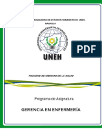 Programa de Gerencia de Enfermeria