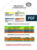 Primera y Segunda Fecha