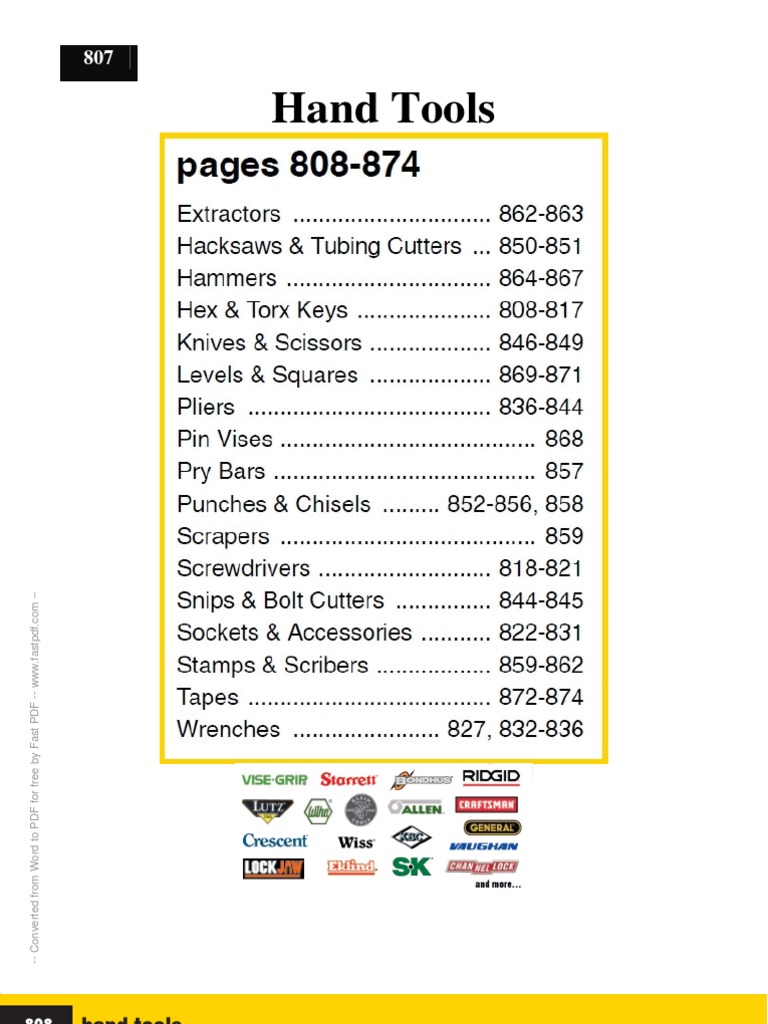 Hand Tools | PDF | Manufactured Goods | Building Materials